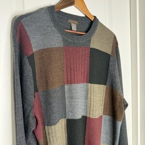 Vintage Dockers Men's Sweater XL Colorblock Grandpa Indie Academia Grunge 90s